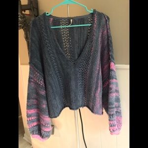 Free People Amethyst Crop Sweater